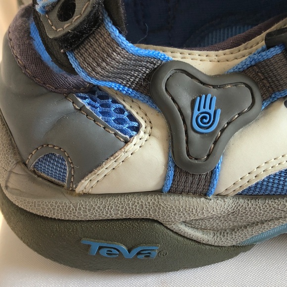 Teva Men's Water/Hiking Sandals in Blue and Gray - Picture 12 of 13